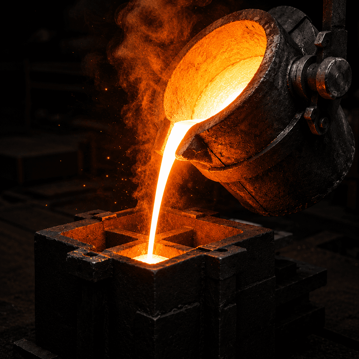 Metallurgy Foundry - Molten Steel